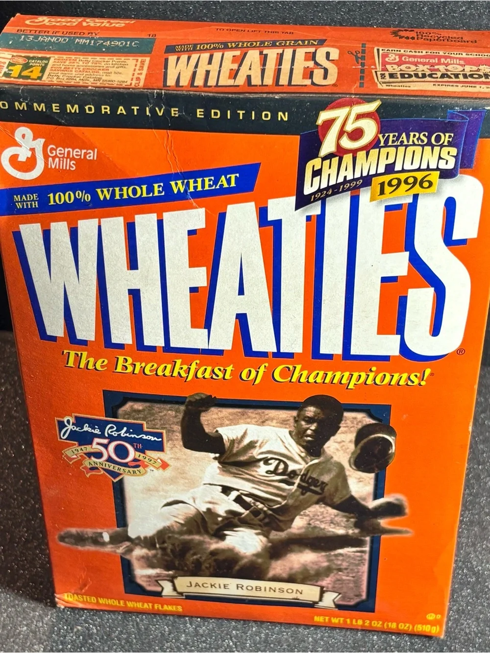 General Millies - Wheaties Jackie Robinson Commemorative Cereal Box
